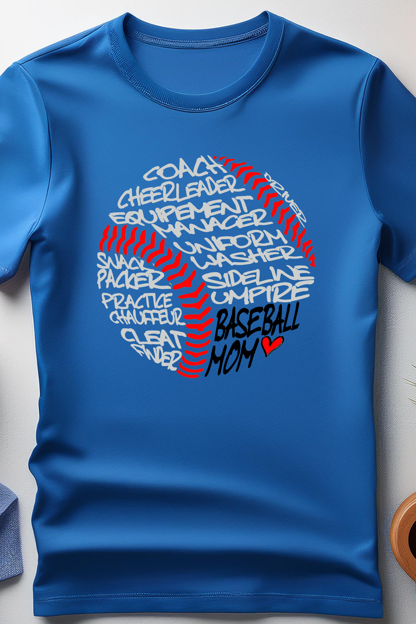 Baseball Mom Word Art T-Shirt