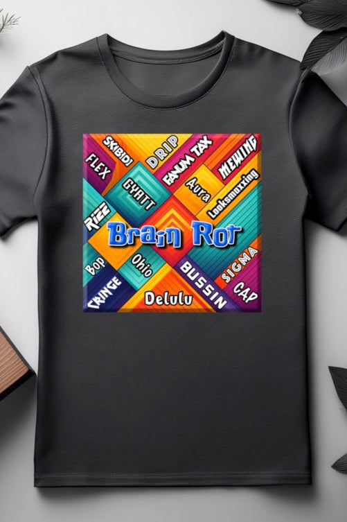 "Brain Rot" Slang Collage T-Shirt