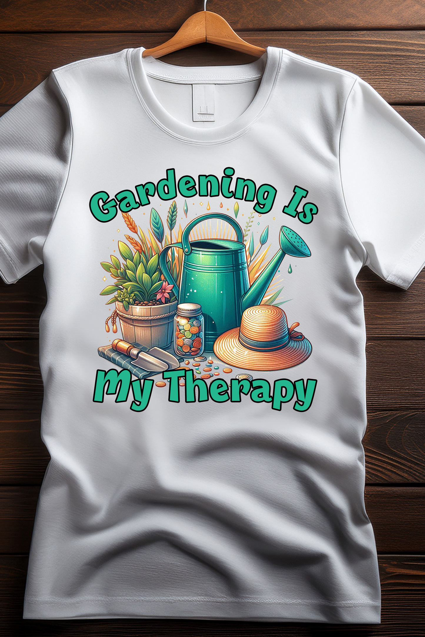 "Gardening Is My Therapy" T-Shirt – Relax & Grow in Style