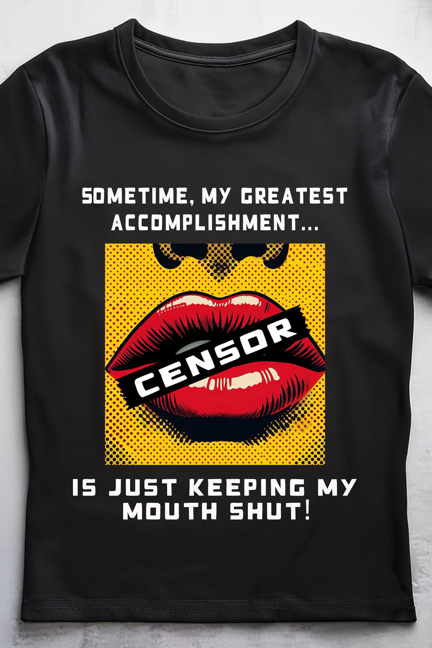 Censored Lips Pop Art Sarcasm T-Shirt