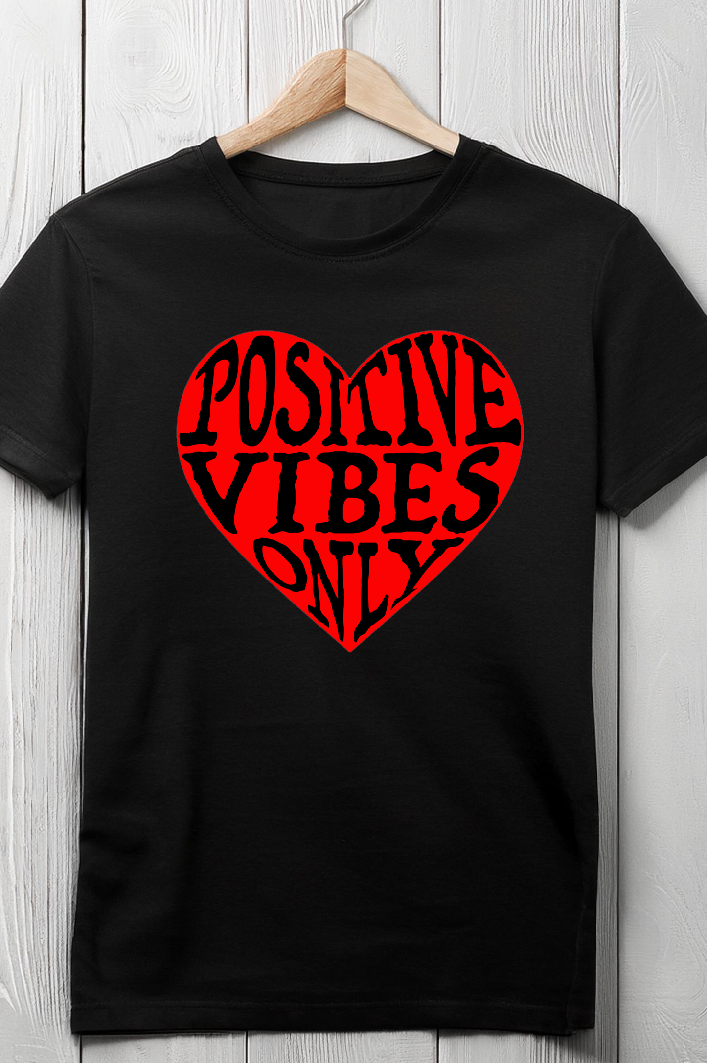Positive Vibes Only Heart Tee
