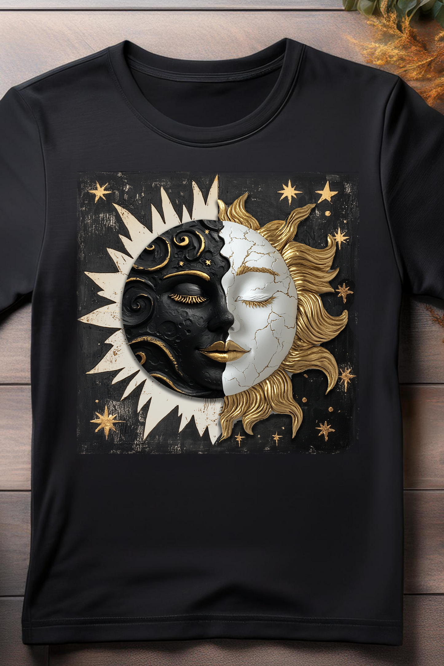 Mystical Sun and Moon Yin-Yang T-Shirt – Celestial Balance