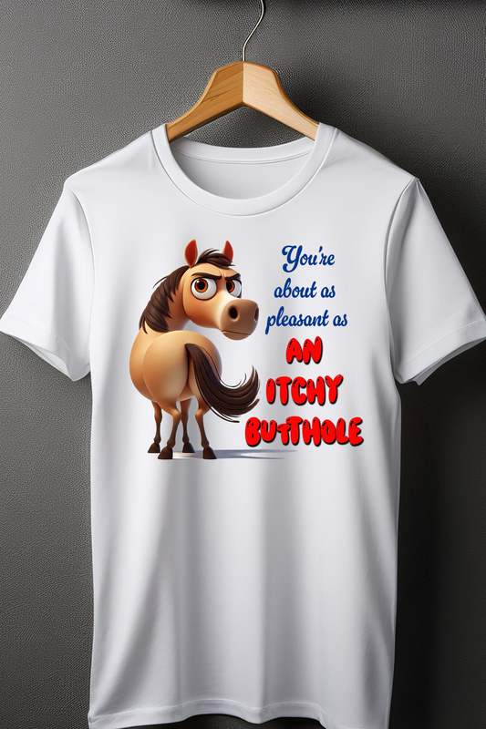 Itchy Butthole Horse Funny T-Shirt